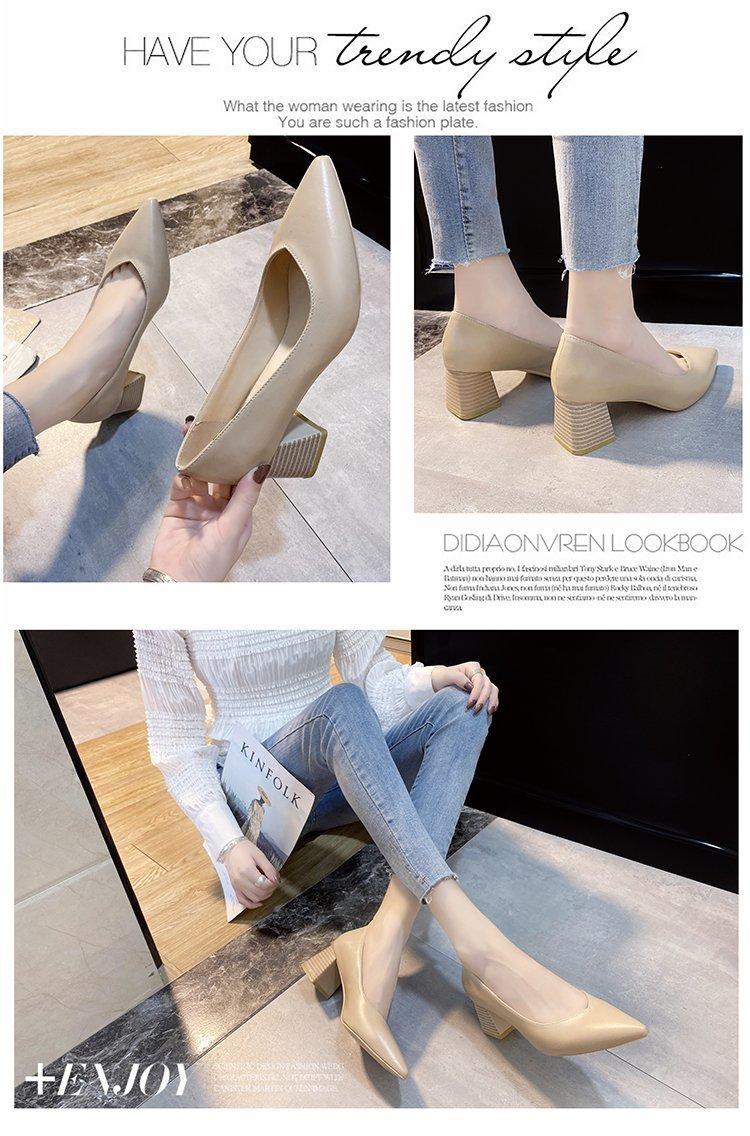 Giày Cao Gót Bít Mũi Đế Dày Thời Trang Cho Nữ