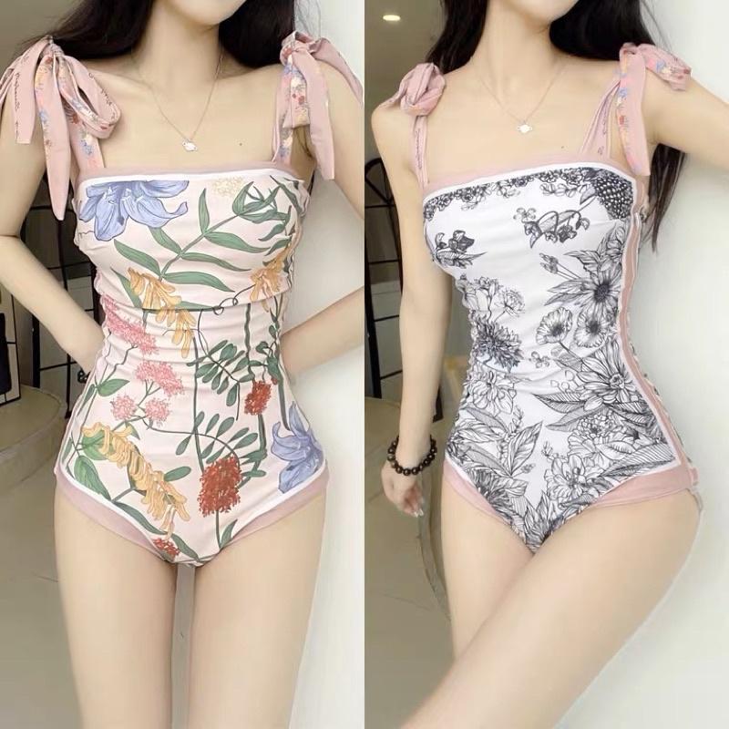 Monokini hoa Bộ bơi liền mảnh hoa mặc được 2 kiểu siêu đẹp