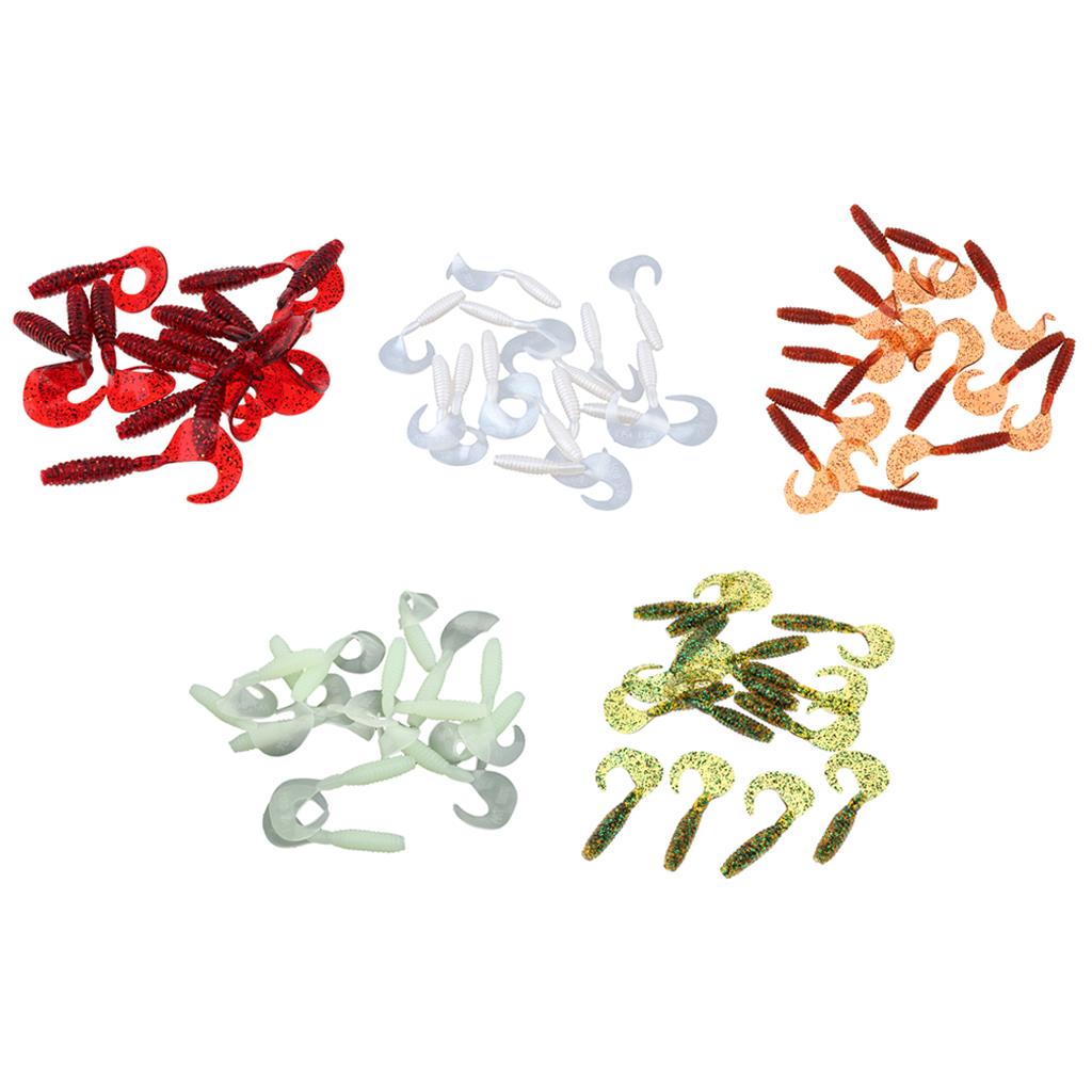 Soft Lure Fishing Bait Maggots Grub Worm Silicone Lure Luminous
