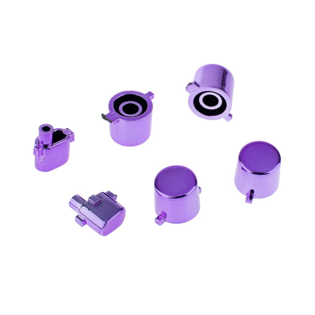2 Sets Purple Button Mod Kit Switch Controller Caps Touchpad for Sony PS4