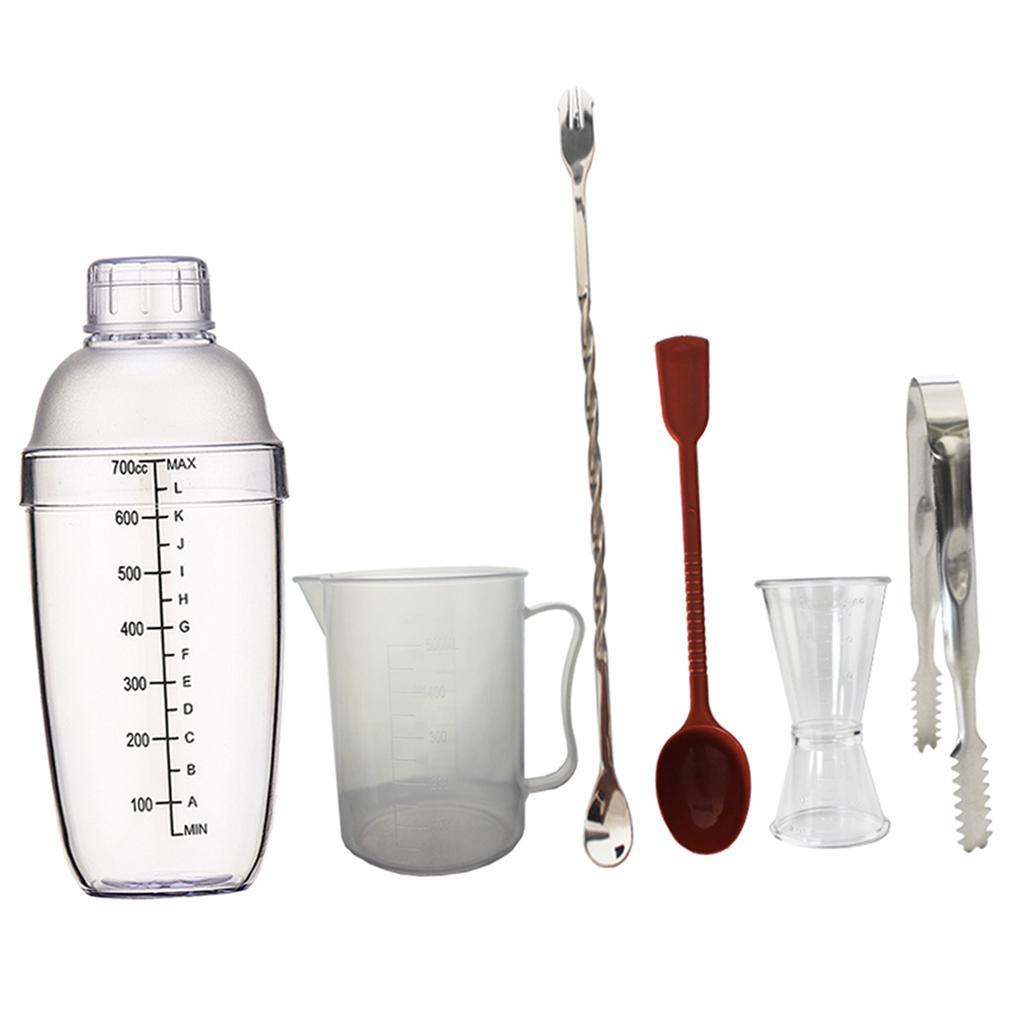 6 Pcs Cocktail Shaker & Bar Accessories - Drink Mixer & Cocktail Set Barware