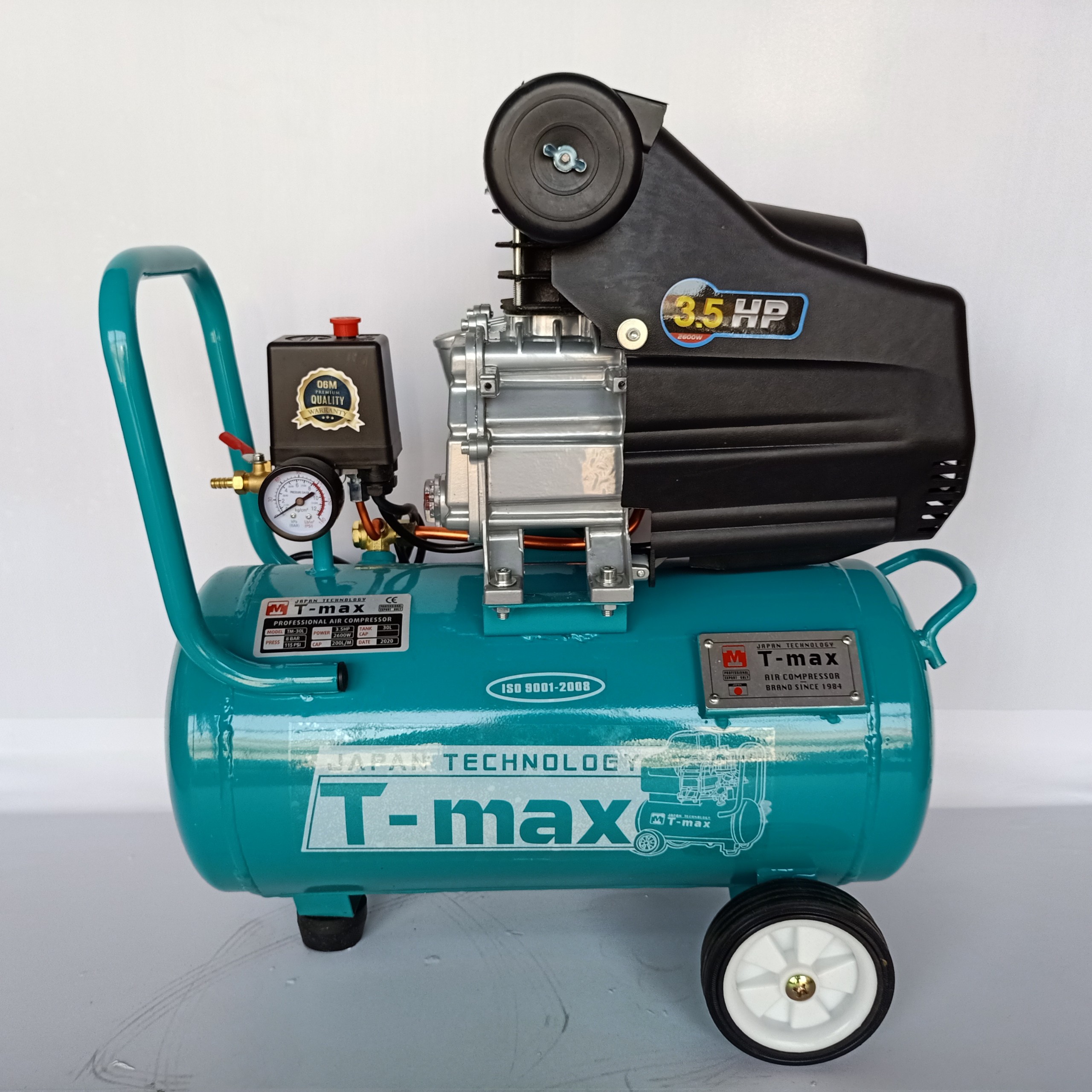 Máy Nén Khí Có Dầu Liền Trục T-MAX TM-30L 30L 3,5 Ngựa (Bình 30L, 3,5HP)