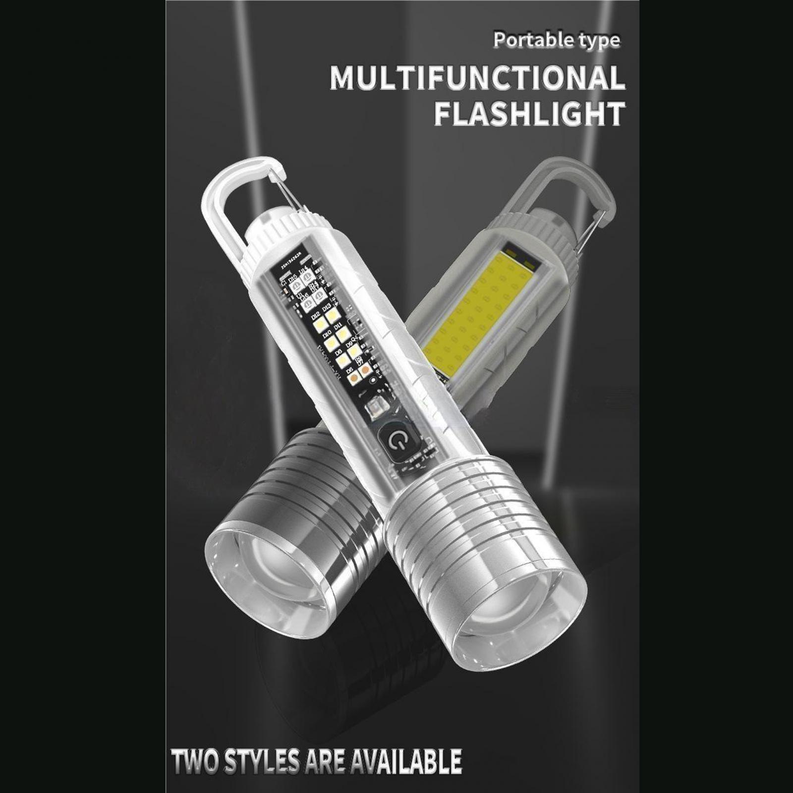 LED Flashlight Rechargeable Torch for Running Night Walking Auto Maintenance