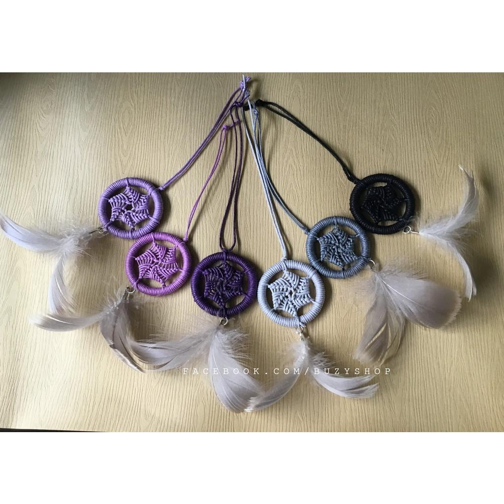 MẪU.1 dreamcatcher treo trang trí, làm móc khóa - mẫu phối cùng màu