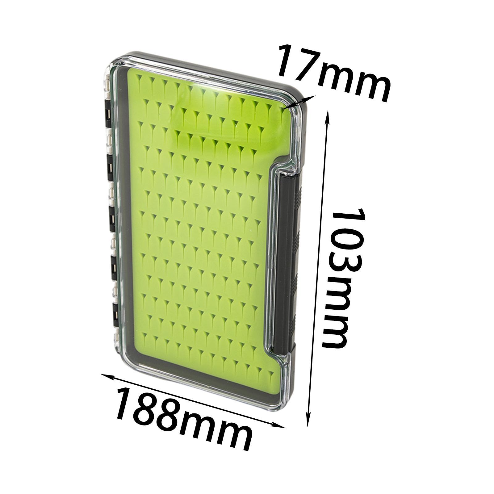 Lightweight Fly Fishing Box with Clear Lid, Waterproof Fishing Lure Hook Tackle Storage Container Fishing Streamers Case Organizer for Baitcasting