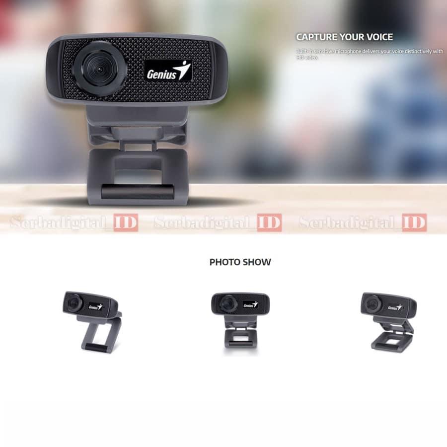 Webcam Học Online Genius 1000X HD 720P Black - Hàng Chính Hãng