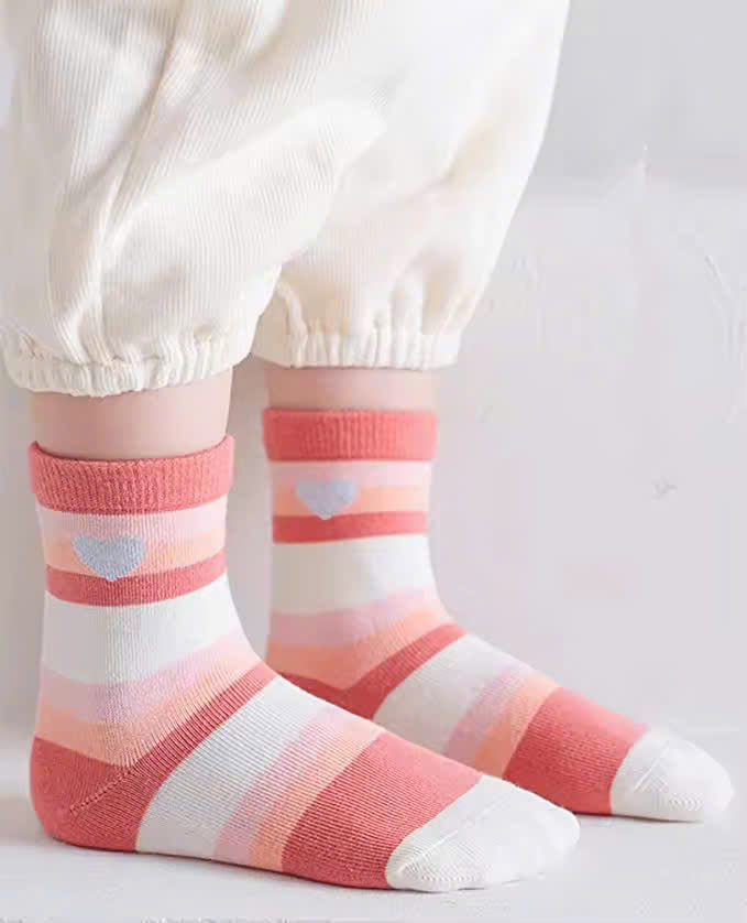 SET 5 ĐÔI TẤT VỚ TRÁI TIM TỪ 0-14 TUỔI SIÊU XINH DỄ THƯƠNG DÀNH CHO BÉ GÁI