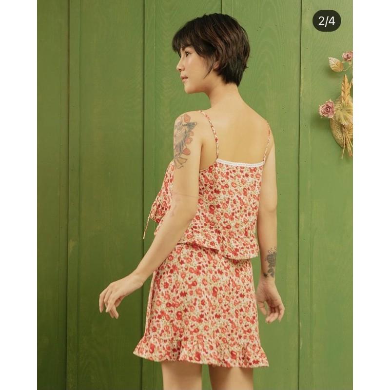 Hoachoem - Áo Lola Pointelle Croptop + Chân Váy Lola Pointelle Mini Skirt