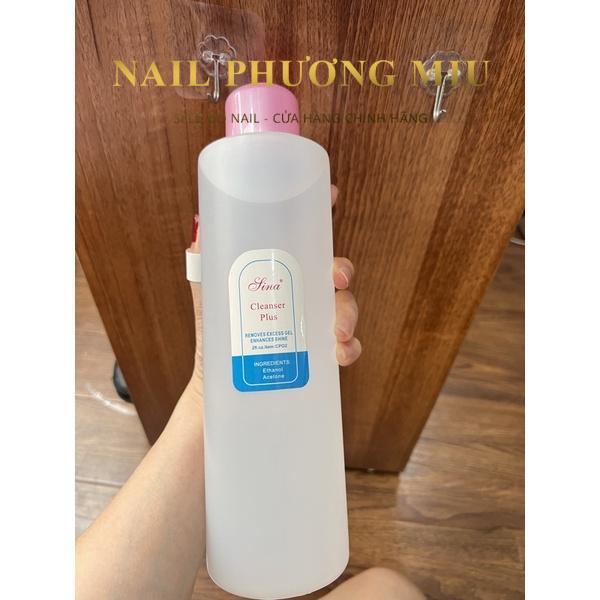 Nước Lau Gel Sina Chai 1000ml, Bền Thơm Dễ Sạch, Dung Dịch Phá Gel Cleanser Plus 1 Lít Làm Sạch Móng Nhanh Khô Cho Làm Nail Chuyên Nghiệp Cleansing