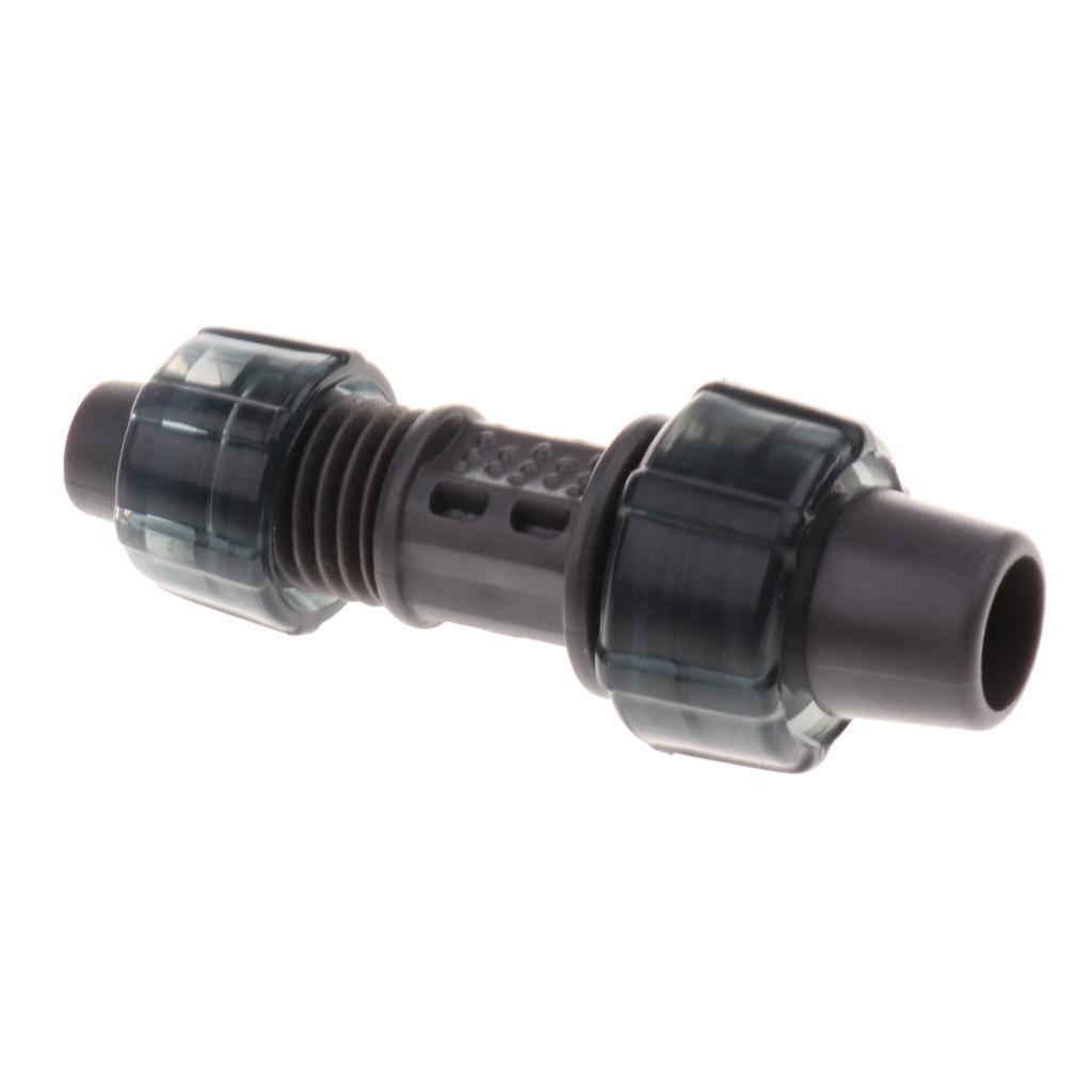Black Plastic Aquarium Tank Water Flow Hose Pipe Tube Adapter Black