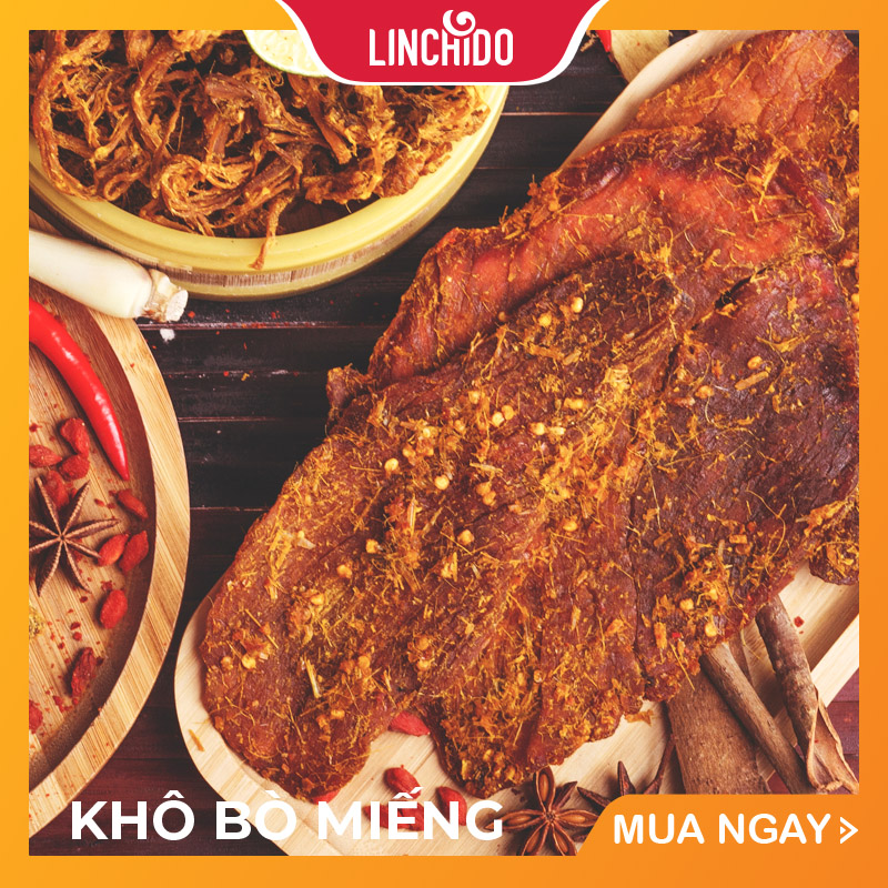 Bò khô miếng _ Tùng Phương Du Ký _ Loại 500 Gram ( HỘP )