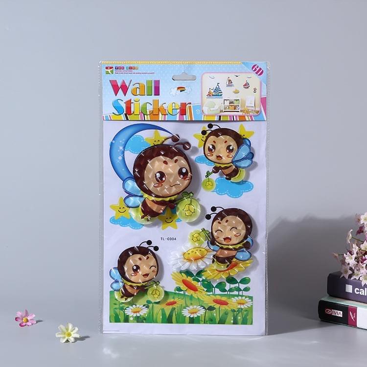 Decal dán tường động vật nổi 5D cho bé, hoạt hình nghộ nghĩnh, có video hình thật