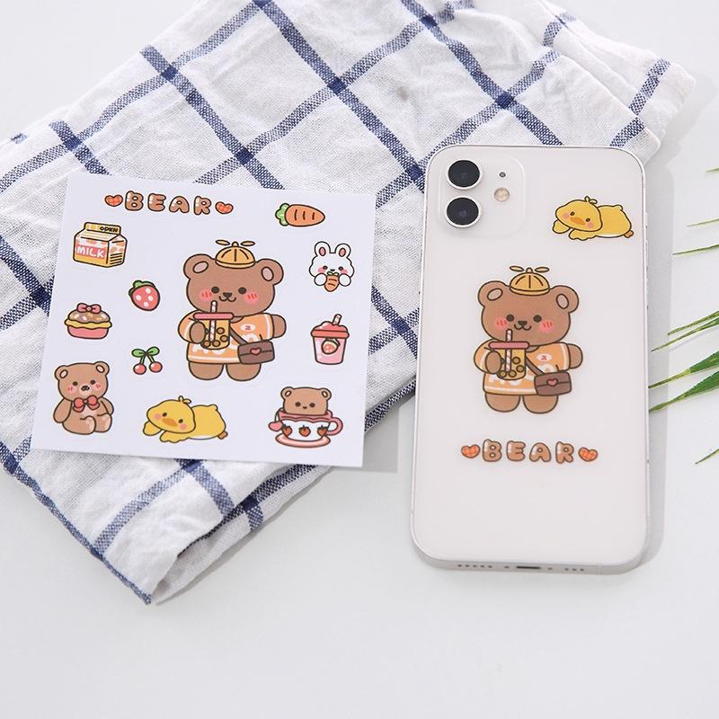 Sticker cute trang trí sổ tay mohamm điện thoại cô gái dễ thương