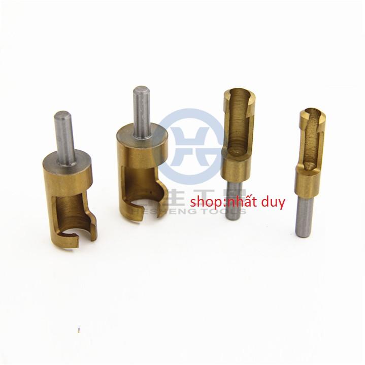 Bộ 4 mũi khoan lấy nút gỗ_chốt gỗ_ đa năng