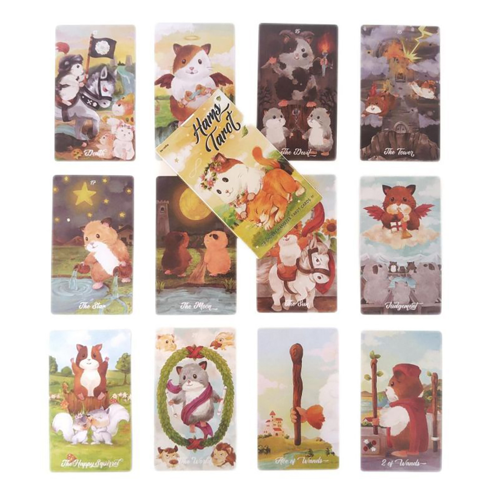 Bộ bài Hams Tarot 78 lá bài 7x12 Cm tặng đá thanh tẩy