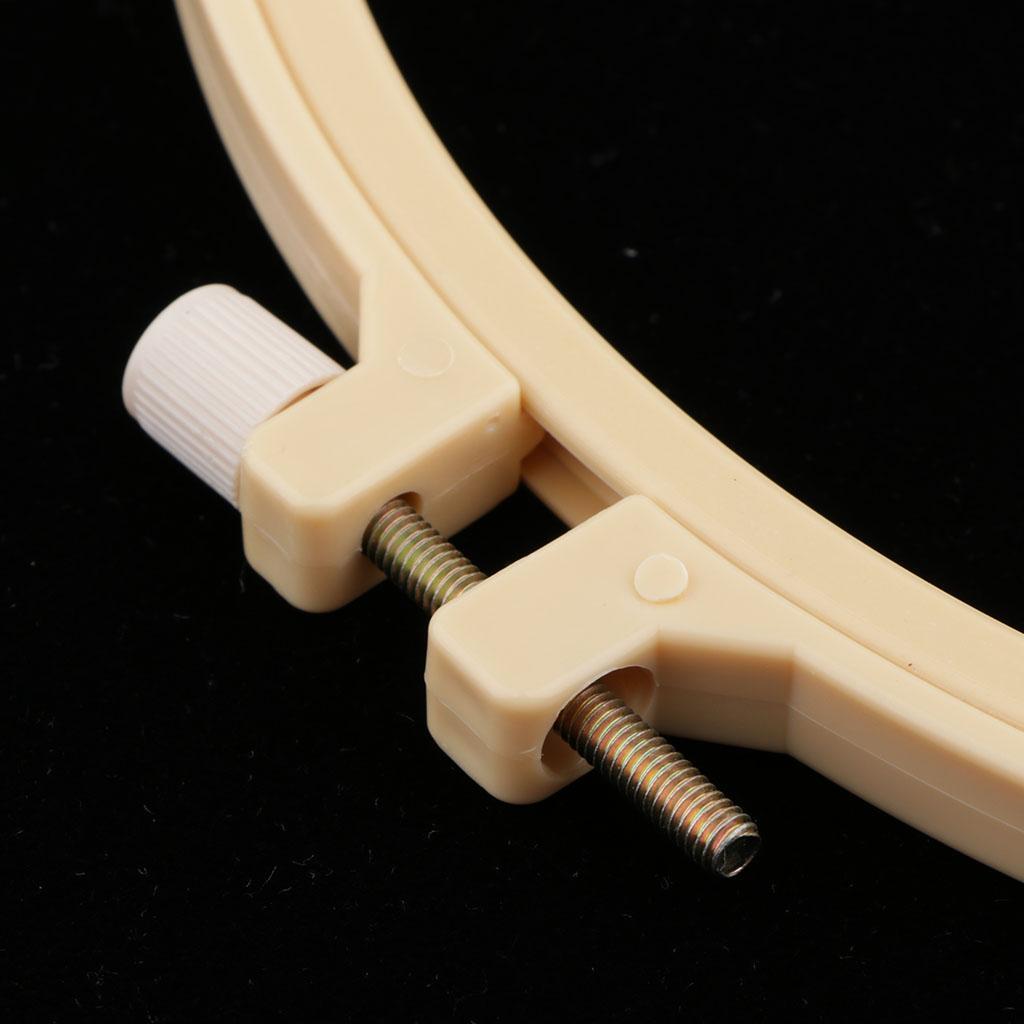 DIY Ribbon Flowers Embroidery Set with Frame for Beginner Needlework Kits Cross Stitch Series Arts Crafts Sewing Decor 7.87 inch Round