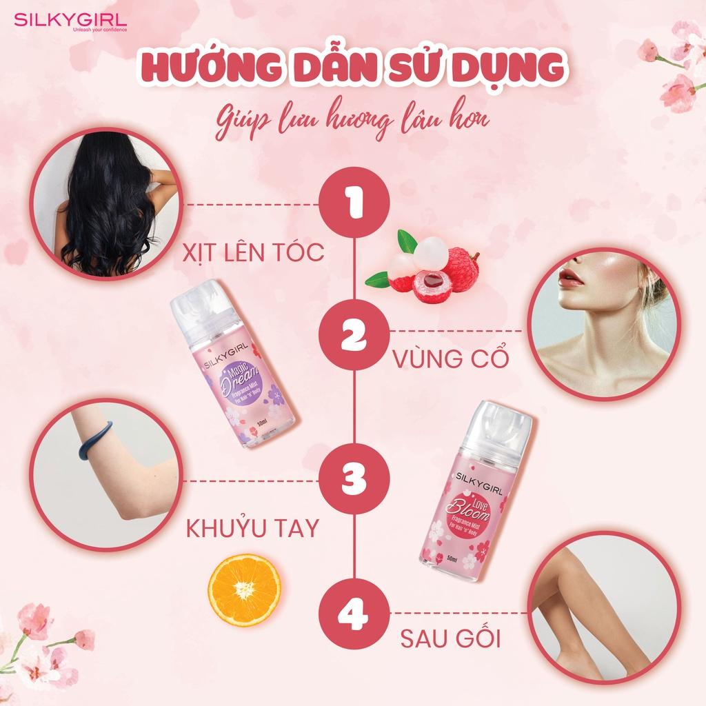 Combo 2 Xịt Thơm Silkygirl Body Mist Magic Dream + Floral Blush 50ml