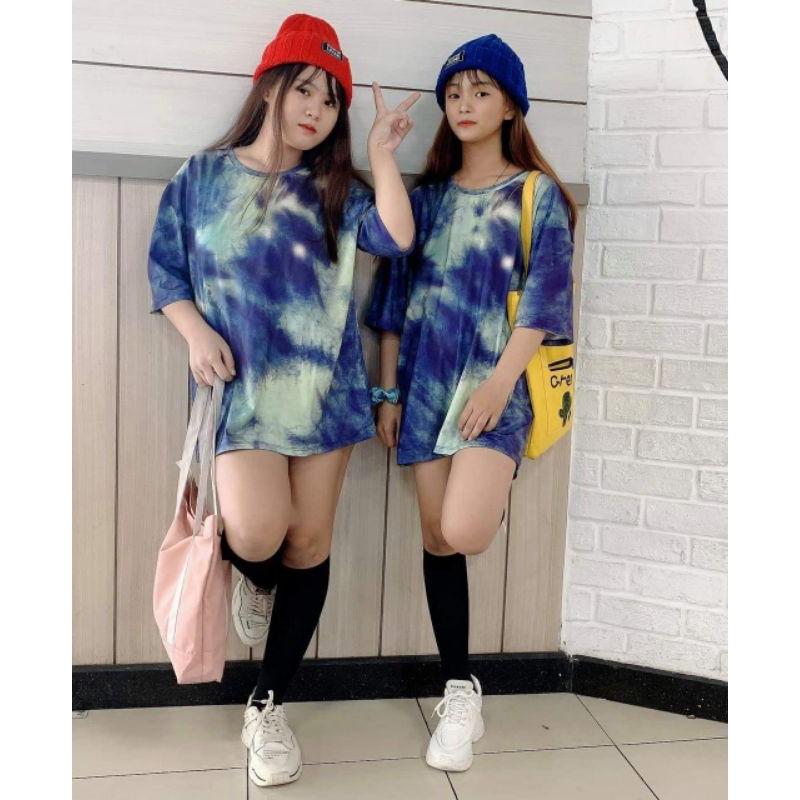 Áo thun unisex bigsize loang màu Freesize 60-90kg