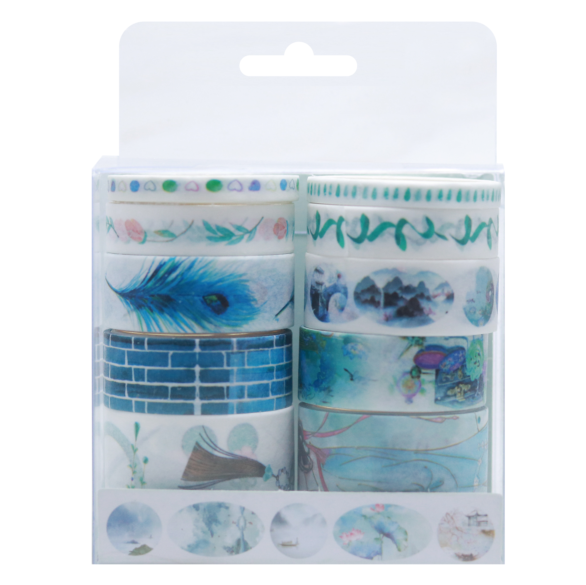 Set 10 cuộn băng dính washi tape trang trí planner (Mẫu Ngẫu nhiên)