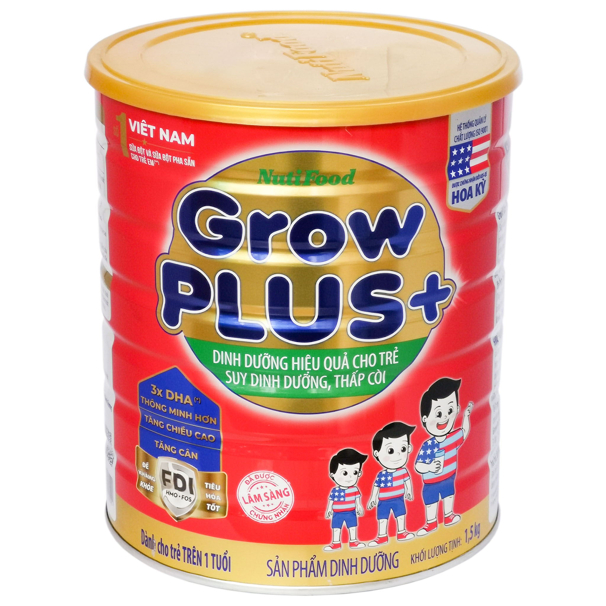 Nutifood Growplus Đỏ 1500 Gr Sữa Dành Cho Trẻ Từ 1 - 10 Tuổi Bị Suy Dinh Dưỡng Thấp Còi