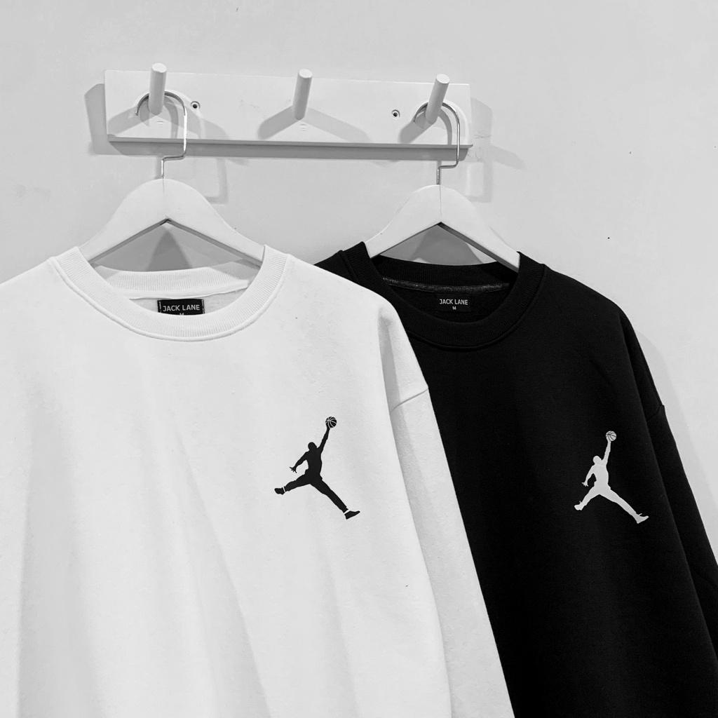 Áo Sweater Oversize JumpMan, JACKLANE, Áo nỉ dài tay Unisex Jack Lane