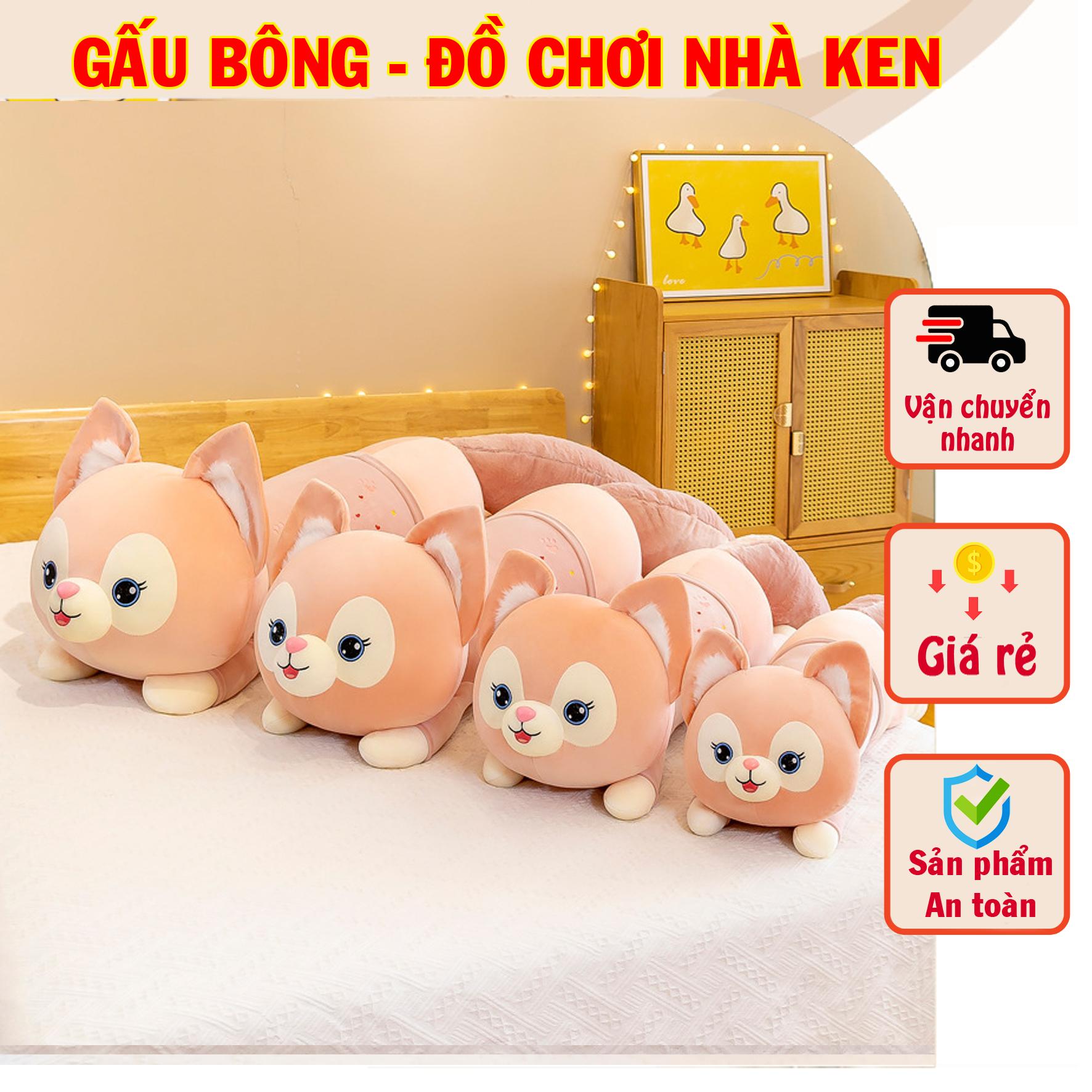 Thú Bông Cáo Đuôi Dài, Gấu Bông Hồ Ly Đuôi Chồn Dễ Thương Size 1M4