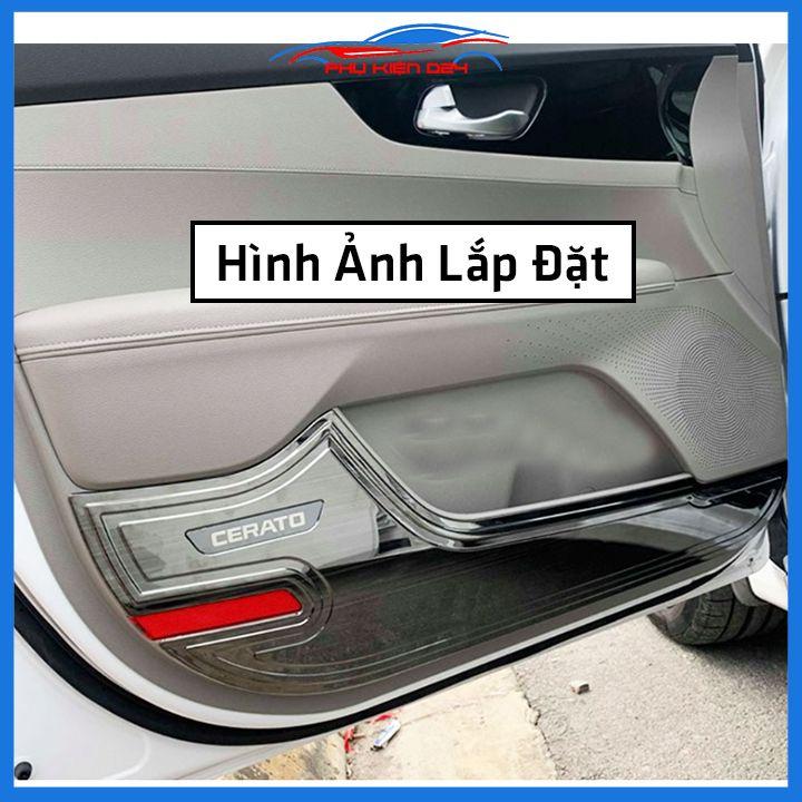 Bộ ốp tapli Cerato 2019-2020-2021-2022 vân Titan chống xước va đập khi mở cửa và làm đẹp xe