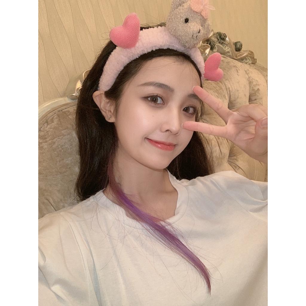 Bờm tóc , Băng Đô Rửa Mặt  gấu trái tim Hàn Quốc cute PT12
