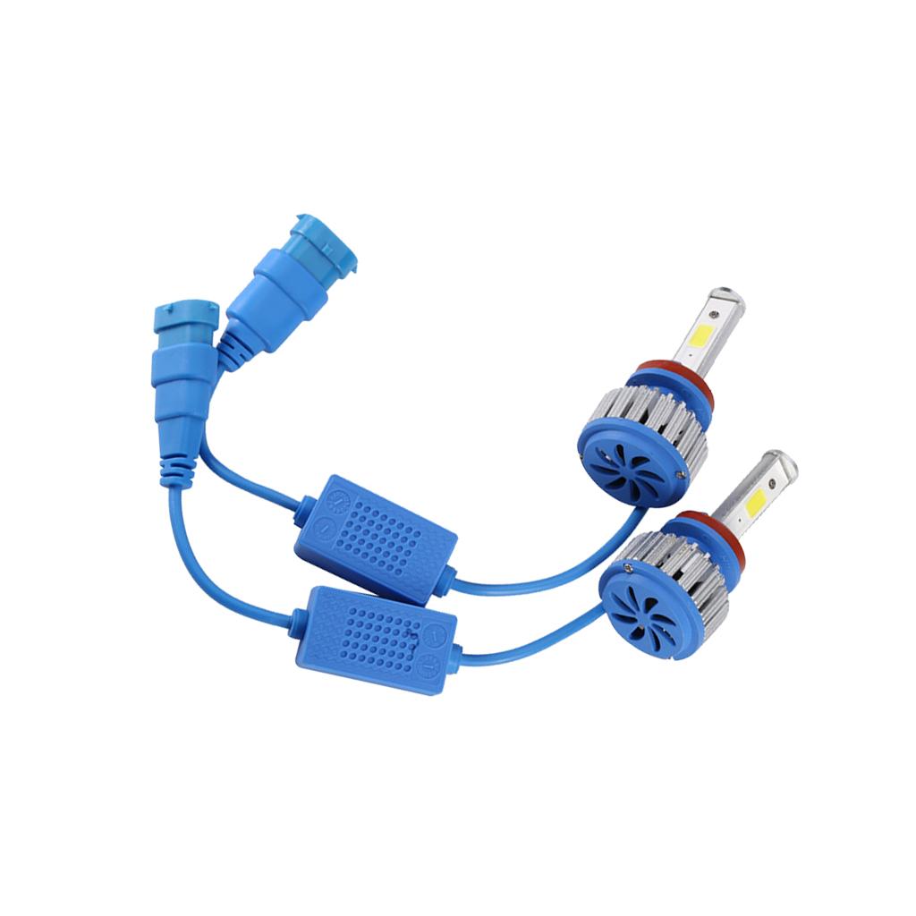 2pcs D6 H11 30W 3500LM LED Headlight Bulbs Kit High-Low Beam 6000K
