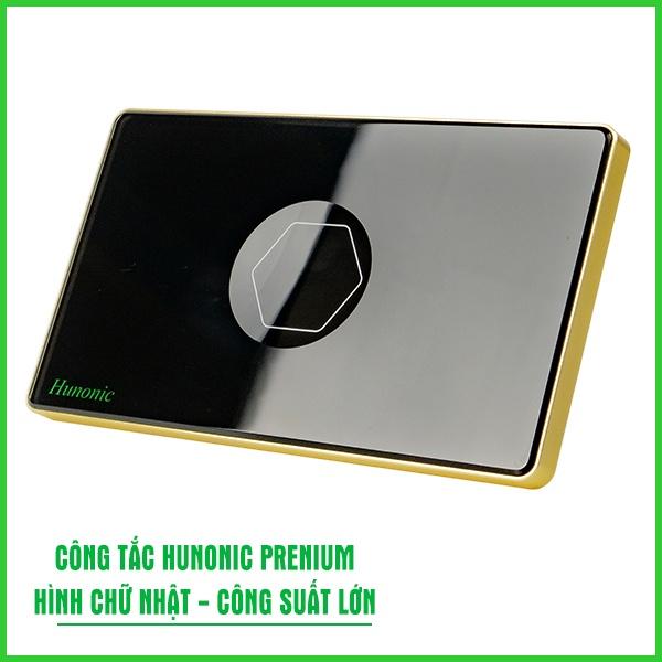 Công Tắc Hunonic Premium Hình Chữ Nhật Viền Vàng [Hàng Chính Hãng]