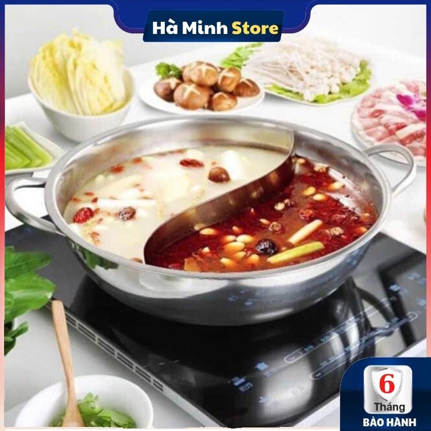 Nồi Lẩu 2 Ngăn Inox Size 30, Đa Năng Sử Dụng Được Với Tất Cả Các Loại Bếp