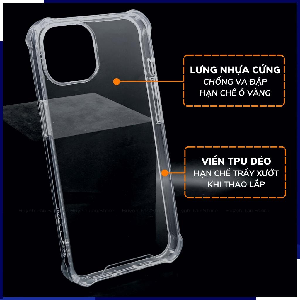 Ốp lưng ip 14 pro max ip 14 plus clear color ver 3 trong suốt không ố vàng bảo vệ camera phụ kiện huỳnh tân store