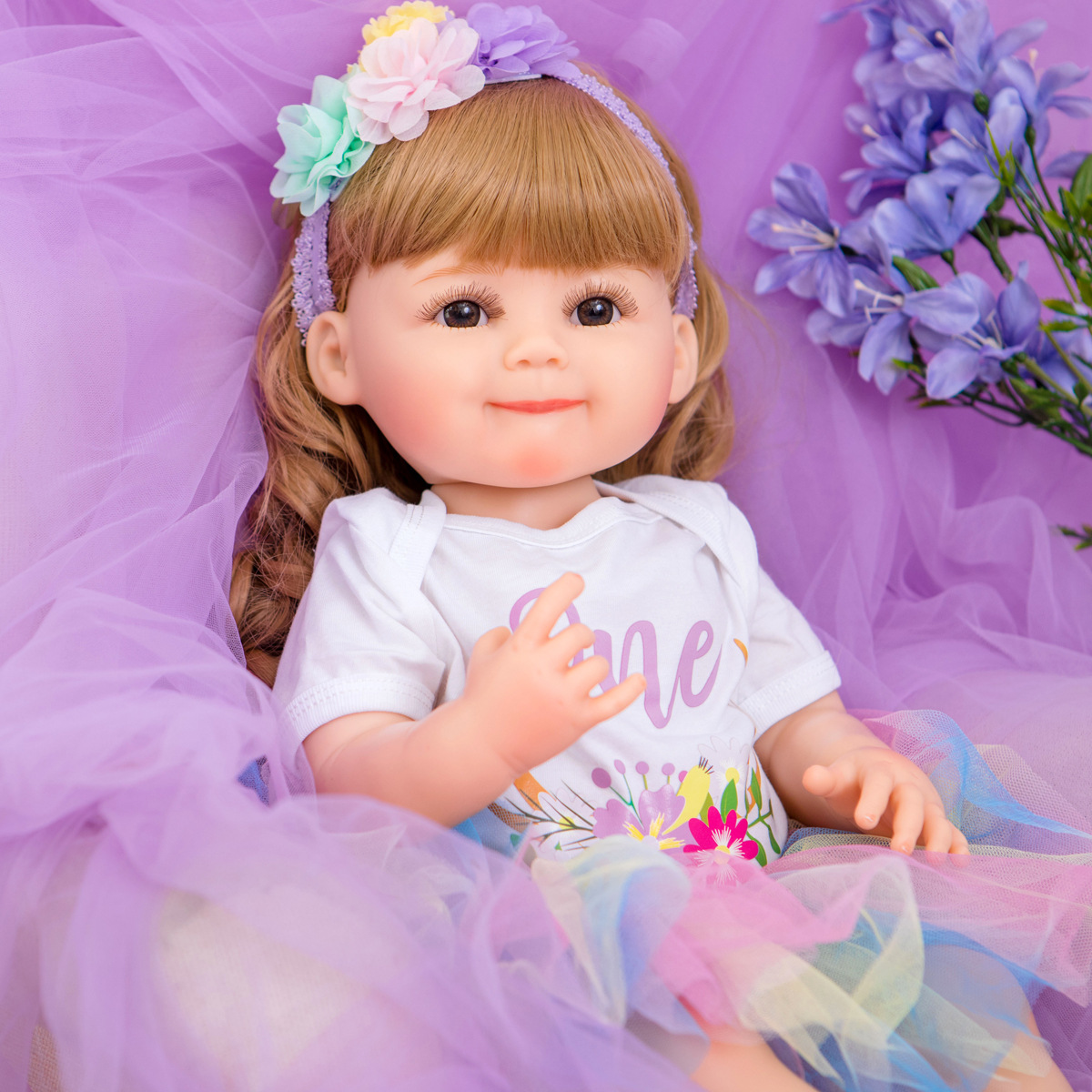 Búp Bê Tái Sinh Thân Nhựa Mềm Mại Bé Bậm Môi 55 cm = 22 inch KEIUMI Reborn Silicon Vinyl Doll PVN4700