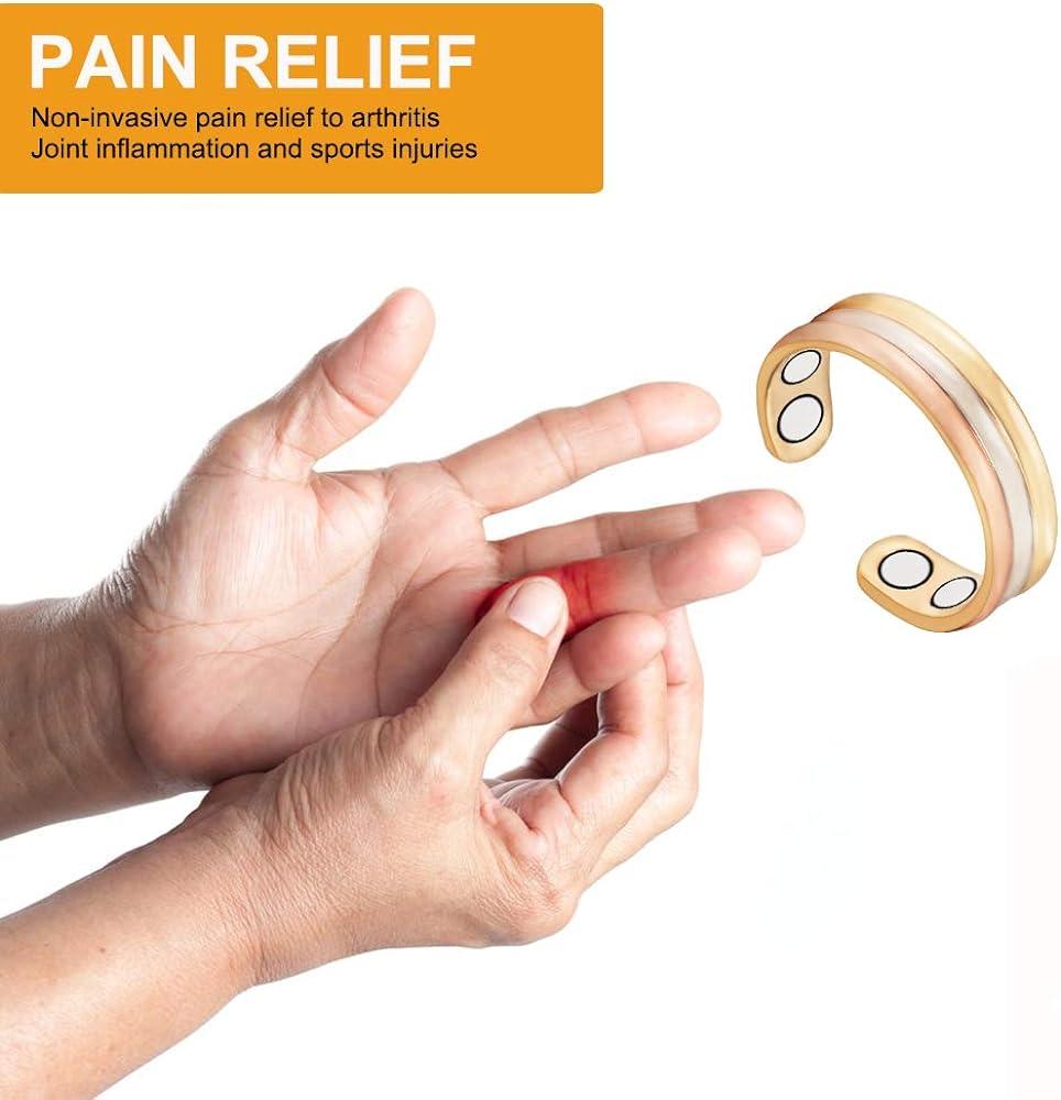 Vòng nam châm trang sức từ tính cho phụ nữ có 2 nam châm mạnh, ba màu, có thể điều chỉnh