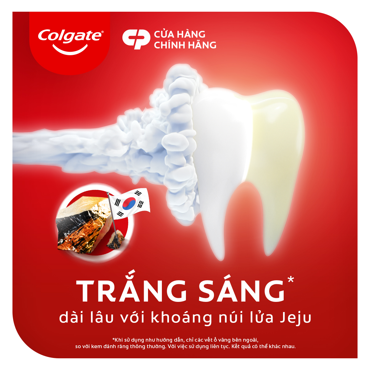 Bộ 6 kem đánh răng làm trắng sáng Colgate Optic White từ khoáng núi lửa Hàn Quốc 100g