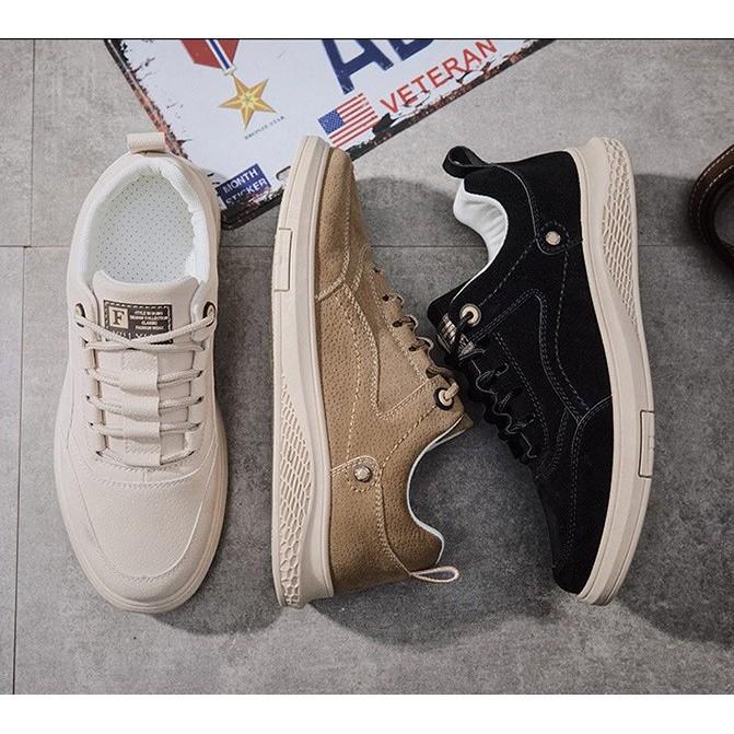 Giày Sneaker Nam, Giày Da Nam Thấp Cổ Da Lộn HOT HOT 2021