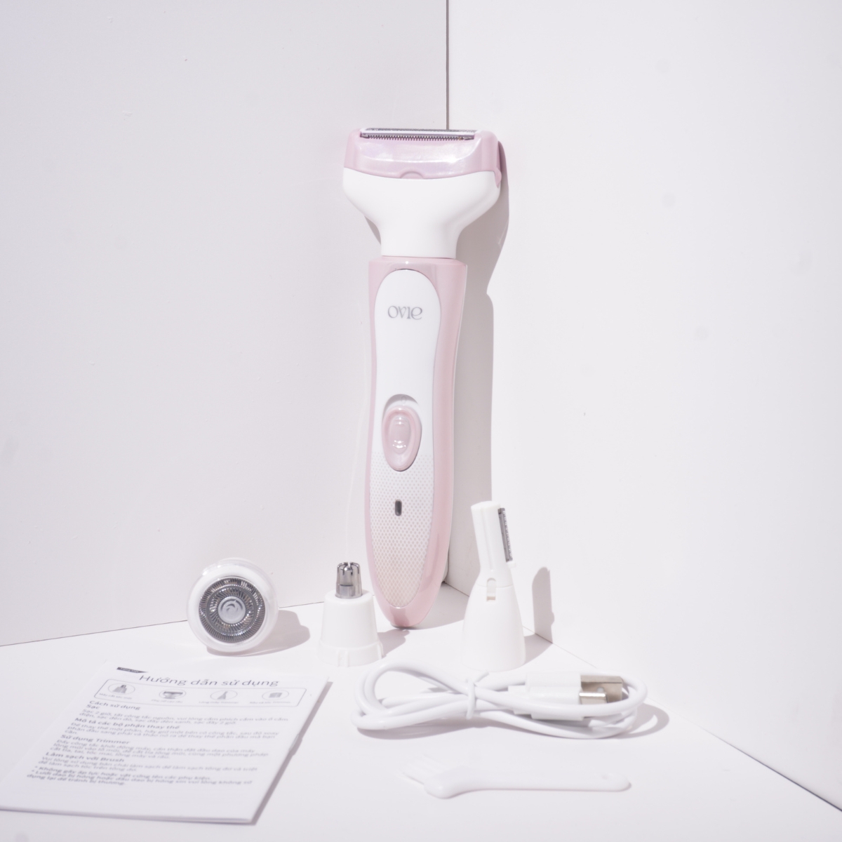 Máy Cạo Lông Nữ OVIE L2 4in1 – cạo nách, tay, chân, lông mày, tỉa lông mũi, ria - OVIE lady shaver Enchen