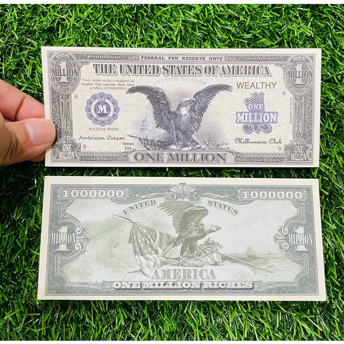 Tiền 1 Triệu USD kỷ niệm hình con đại bàng, biểu tượng nước Mỹ