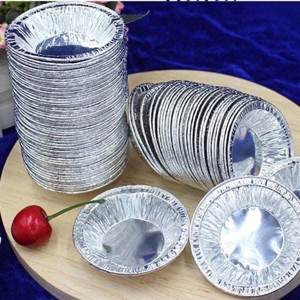 Sỉ 1,1k- Set 100 Đế Cốc Chén Khuôn giấy bạc nướng thực phẩm, nướng bánh, nướng hàu,khuôn nướng nồi chiên không dầu