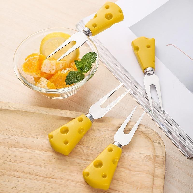 Dĩa Hoa Quả Inox Phô Mai Decor Văn Phòng Cute