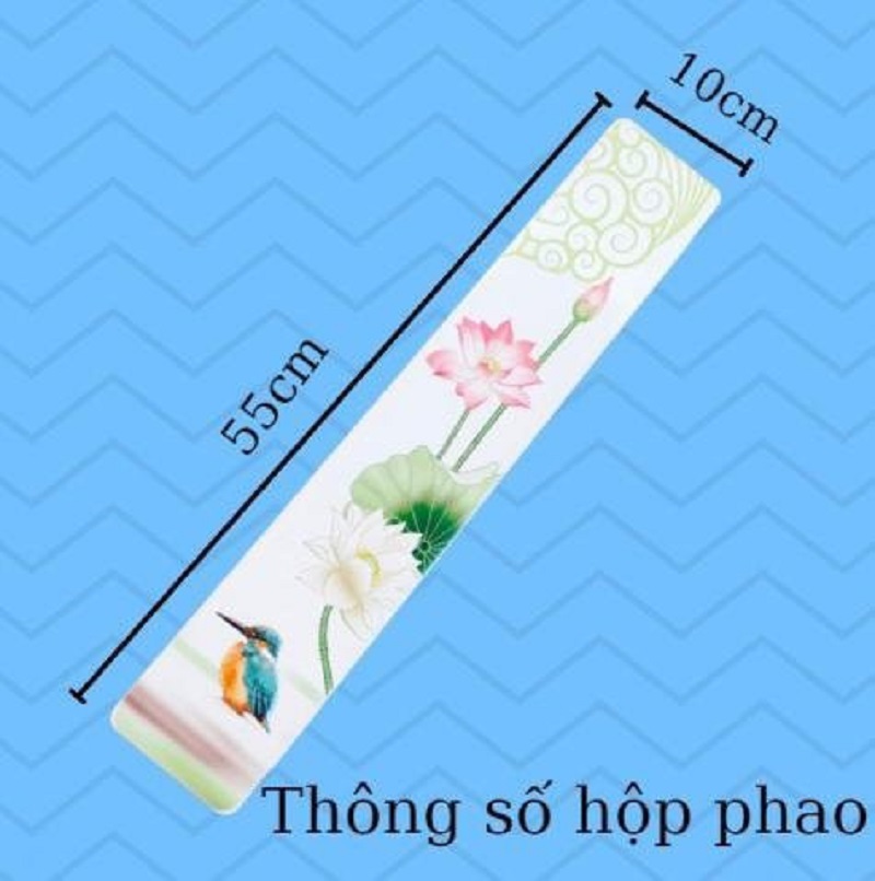 Hộp Đựng Phao Và Phụ Kiện Câu Đài Cao Cấp PKK12 In Hình Hoạ Tiết Hoa Sen Độc Đáo 55cm Làm Từ Nhựa ABS - Sanami Fishing