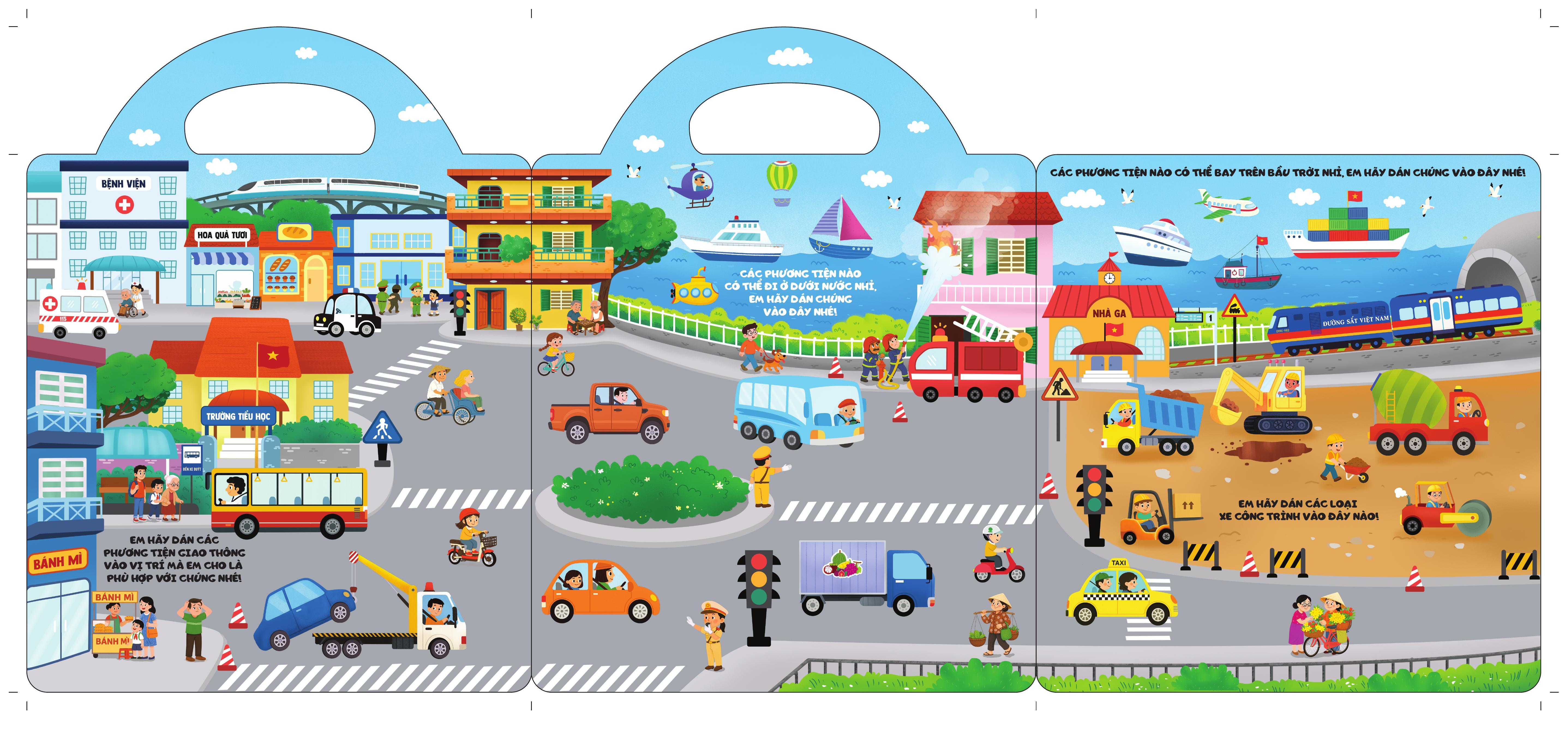 Sách - Bóc Dán Sử Dụng Nhiều Lần - Phương Tiện Giao Thông