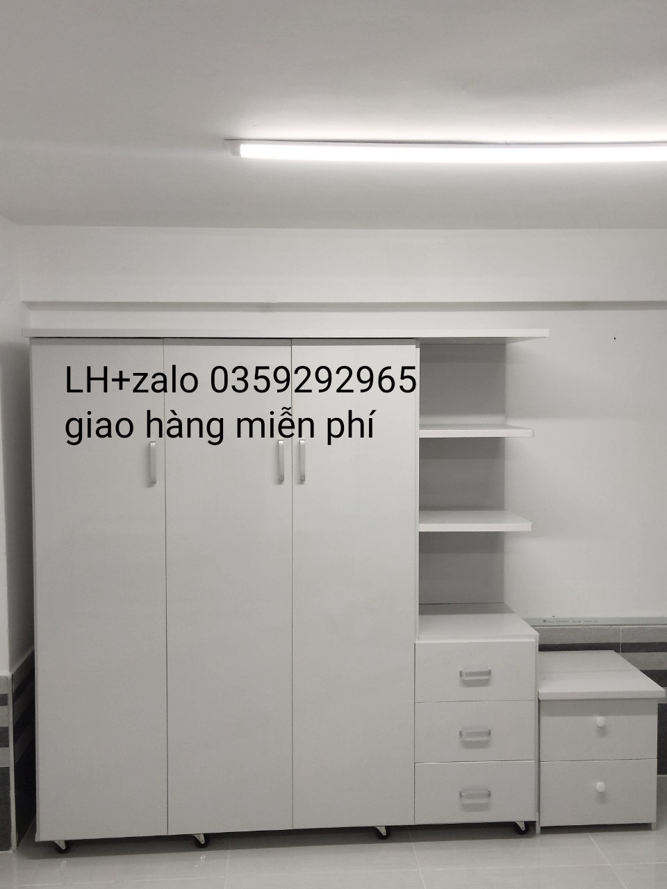 Tủ nhựa đài Loan 3 cánh 1 kệ