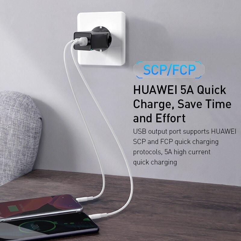 Củ Sạc Baseus GaN2 Pro Charging Charger C+C+A 65W Charging Set (Kèm cáp sạc C to C 100W)