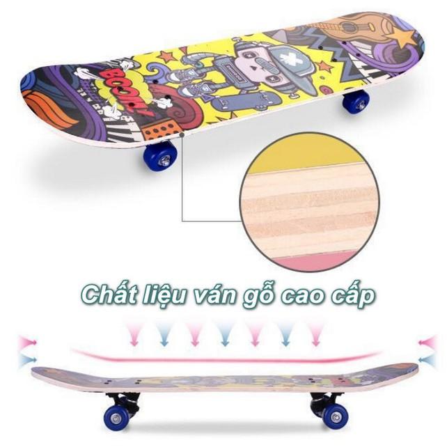 Ván trượt Skate It-Out 80cm ( Màu đỏ in hình đôi giày )