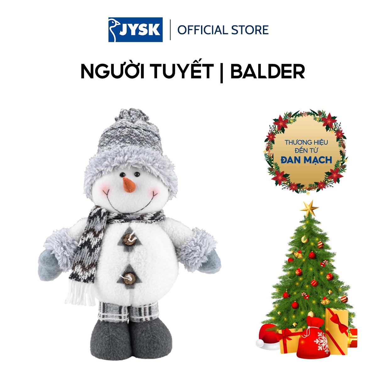 Người tuyết | JYSK Balder | vải polyester | trắng | R10xD23xC40cm