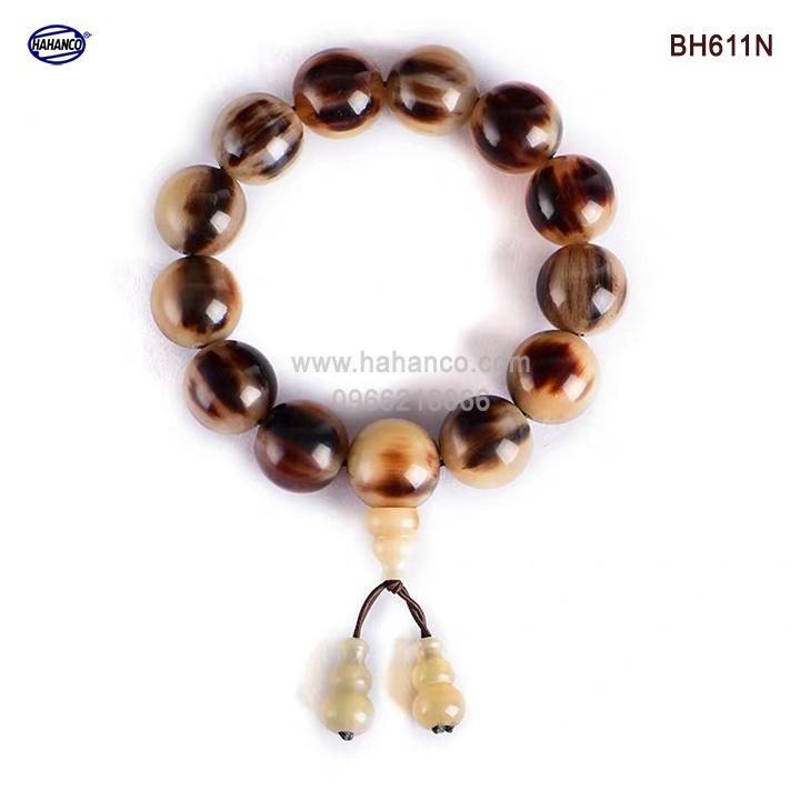 Vòng Sừng Bò Châu Phi vân nưa đuôi Hồ Lô (BH611N) Mang Đến May Mắn Cho Bạn và Gia Đình - Bracelet of HAHANCO