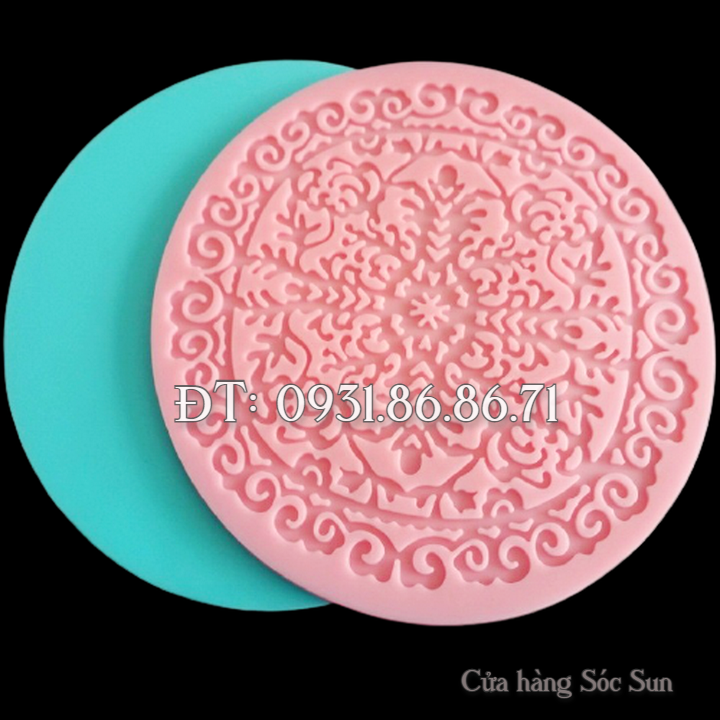 Khuôn silicon nền ren hoa tuyết loại 13 cm - Mã số 1139