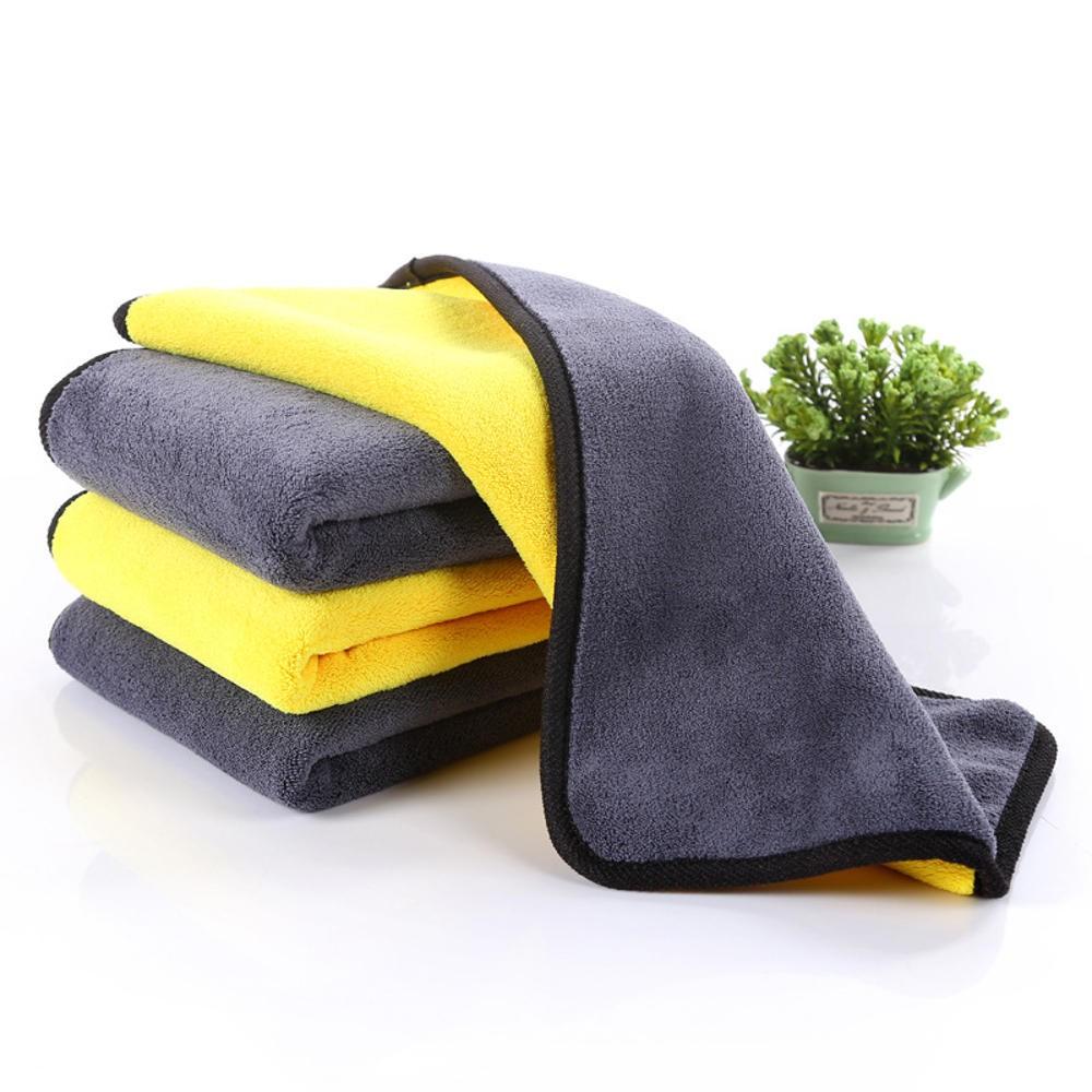 Khăn lau đa năng chất liệu Microfiber 2 mặt, Khăn siêu thấm không đổ lông chuyên dụng để lau nhà cửa, bếp, ô tô