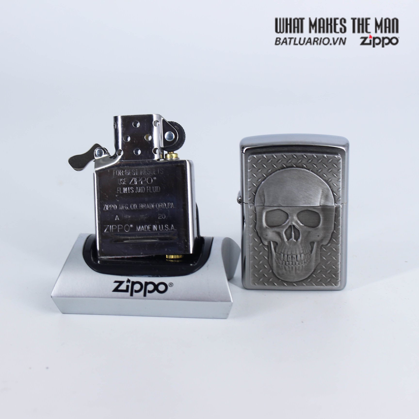 Bật Lửa Zippo 29818 – Zippo Skull With Brain Surprise Emblem